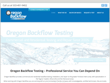 Tablet Screenshot of oregonbackflowtesting.com